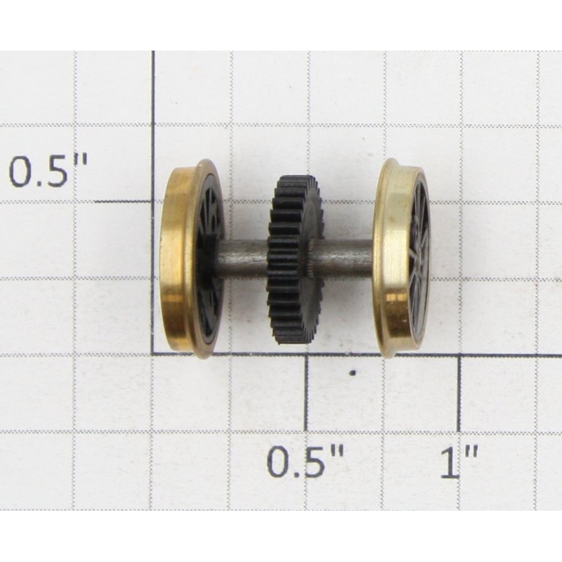 Roundhouse 22052 HO Geared Driver Wheel Set with Brass Rim