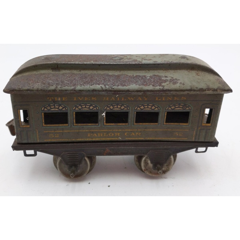 Ives 52 Vintage O Gauge Tinplate Parlor Car