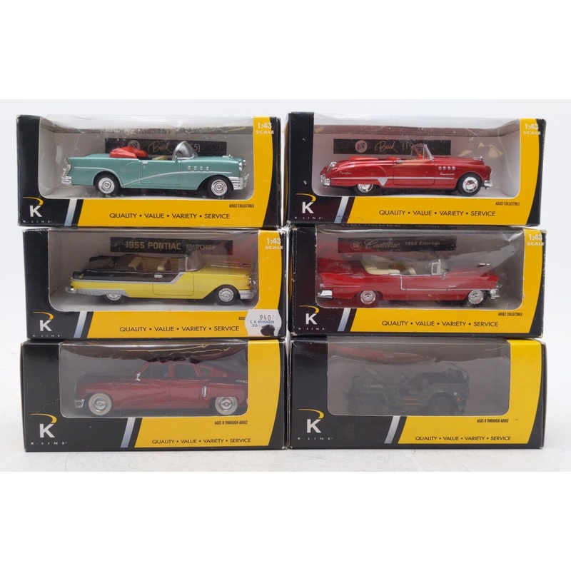 K-Line 1:43 Scale Assorted Die-Cast Vehicles [6] EX/Box