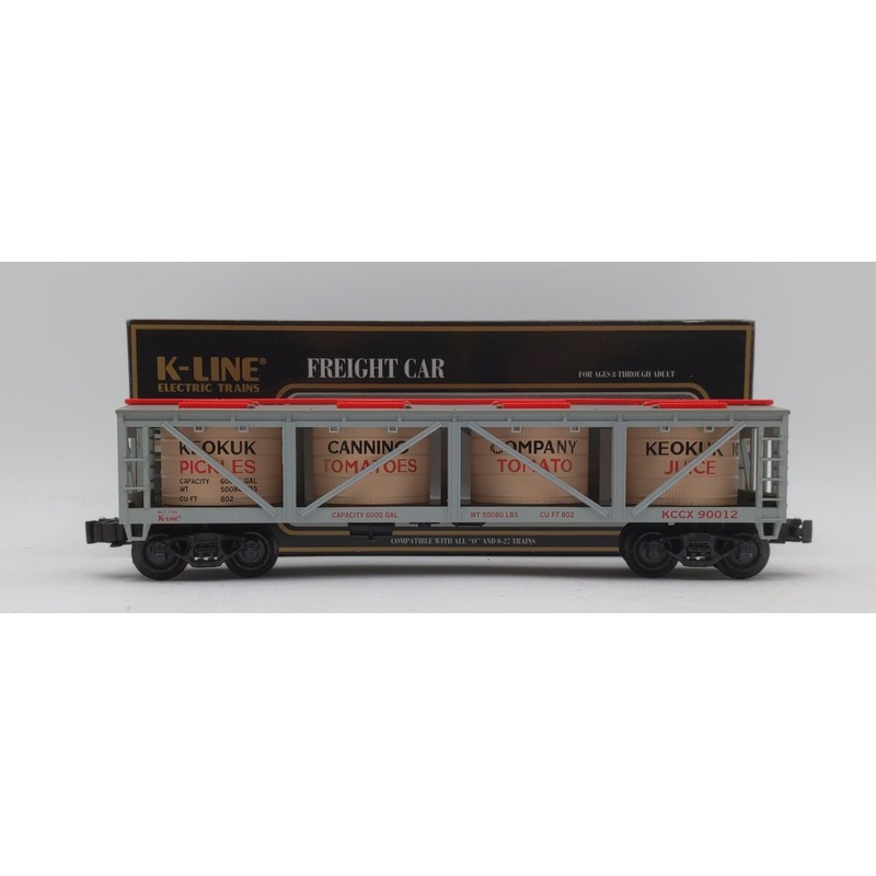 K-Line K-90012 O Gauge KCC Exclusive Keokuk Canning Company Vat Car LN/Box