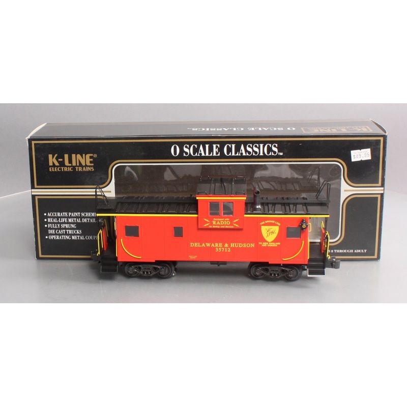 K-Line K613-1451 O Gauge Delaware & Hudson Extended Vision Caboose #35712 EX/Box