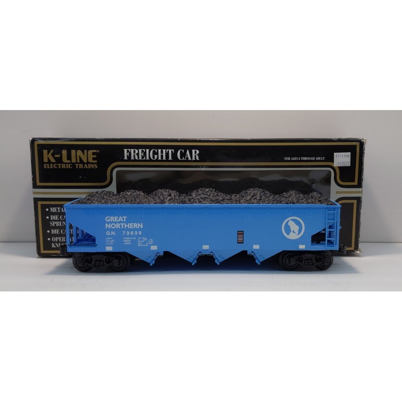 K-Line K623-1592 O Gauge Great Northern Die-Cast 4-Bay Hopper #73639 EX/Box