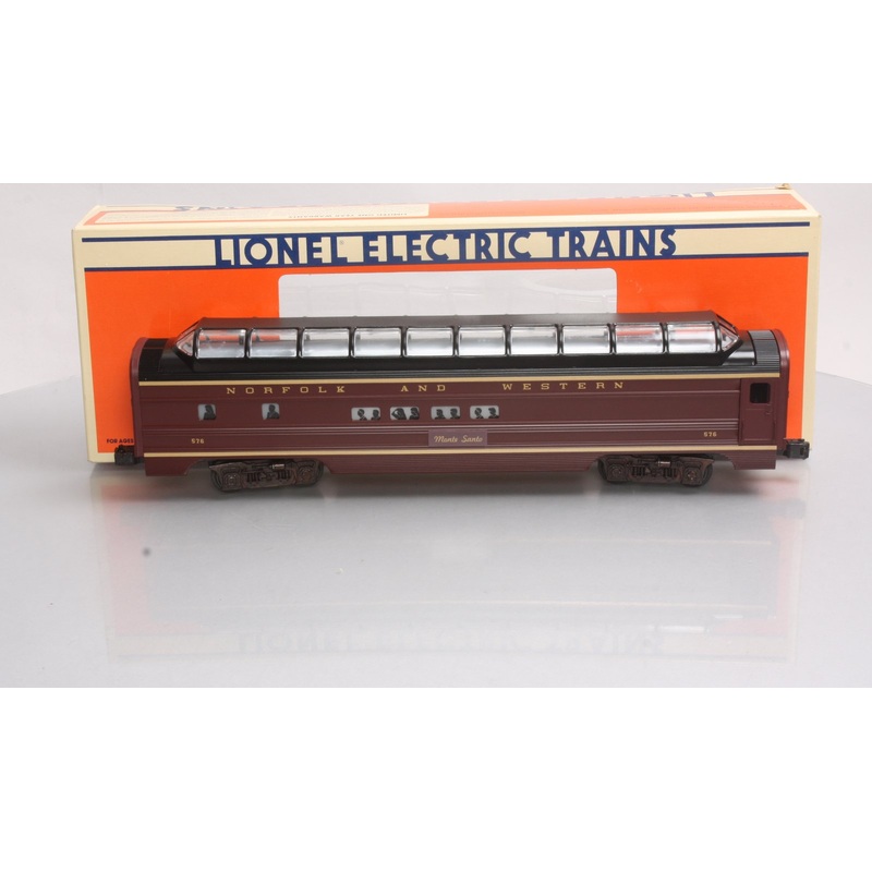 Lionel 6-19108 O Gauge Norfolk & Western Monte Santo Full Vista Dome Car #576 EX/Box