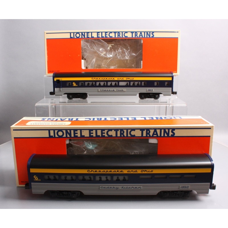 Lionel 6-19164 O Chesapeake & Ohio Chessie Club Aluminum Passenger Car Set EX/Box