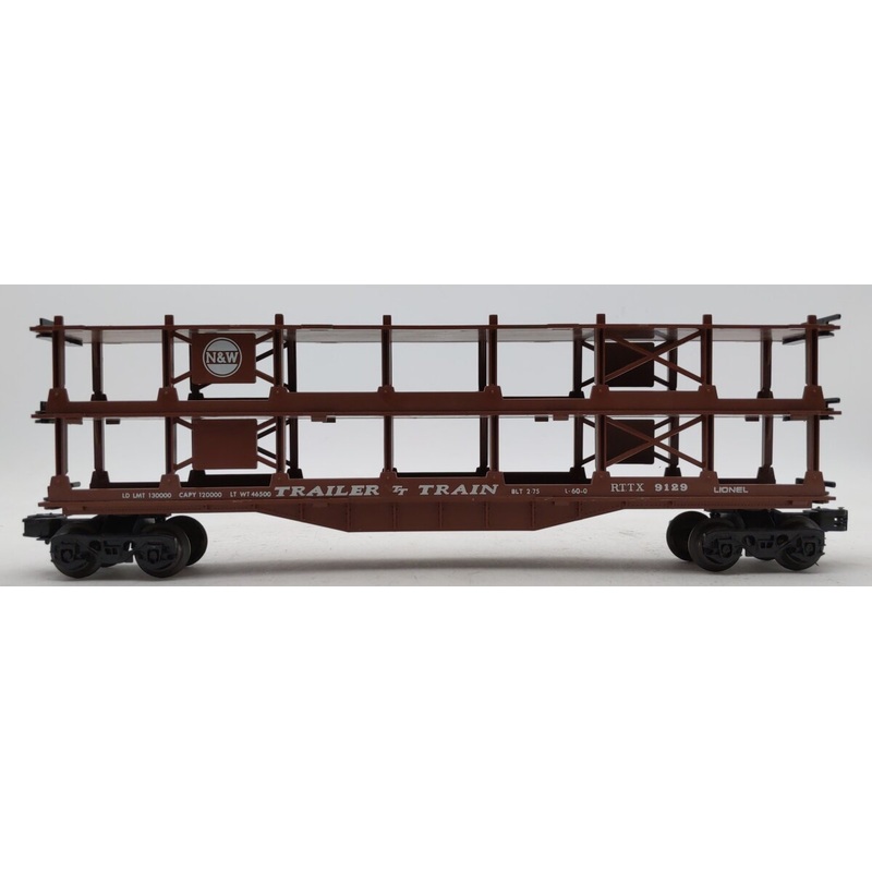 Lionel 6-9129 O Gauge Norfolk & Western Auto Carrier EX