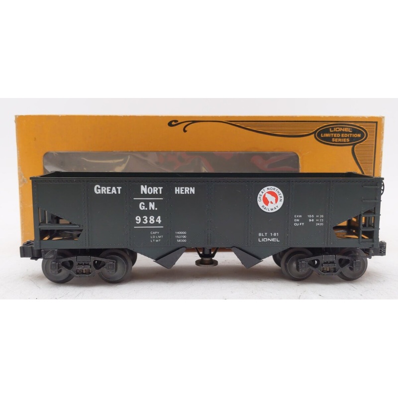 Lionel 6-9384 O Gauge Great Northern Operating Hopper Car VG/Box