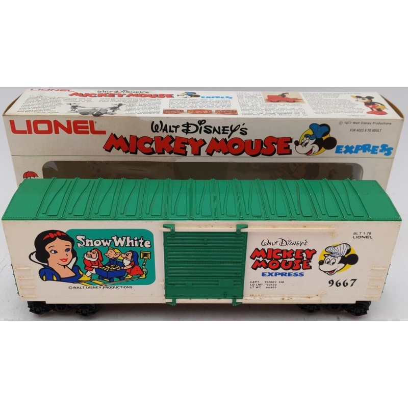 Lionel 6-9667 O Disney Snow White Hi Cube Boxcar VG/Box