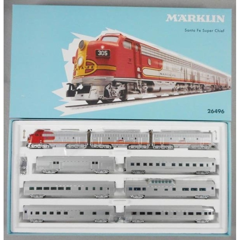 Marklin 26496 HO Scale Santa Fe Super Chief Diesel Train Set w/Digital/Sound LN/Box
