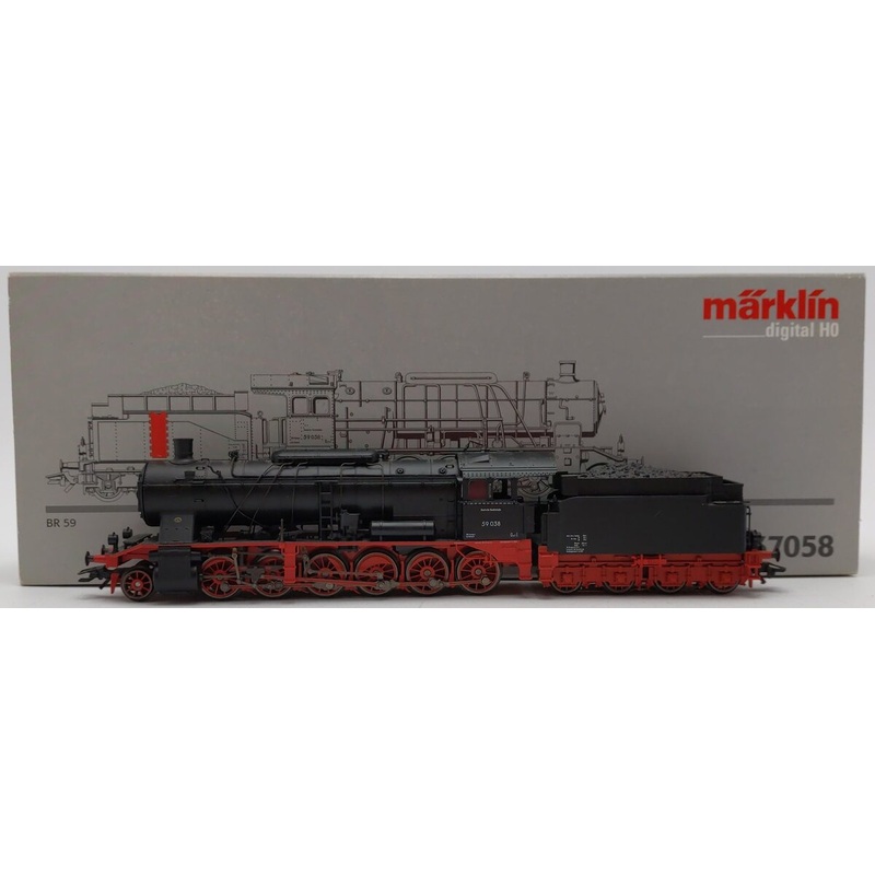 Marklin 37058 HO Scale DB BR 59 038 2-12-0 Steam Loco & Tender LN/Box