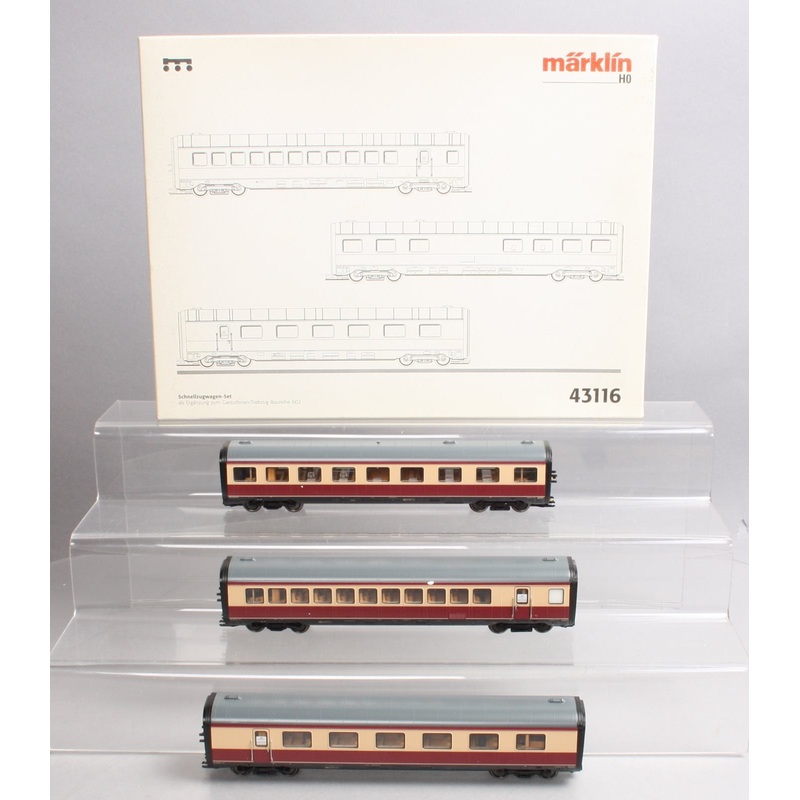 Marklin 43116 HO Express Passenger Car Set LN/Box