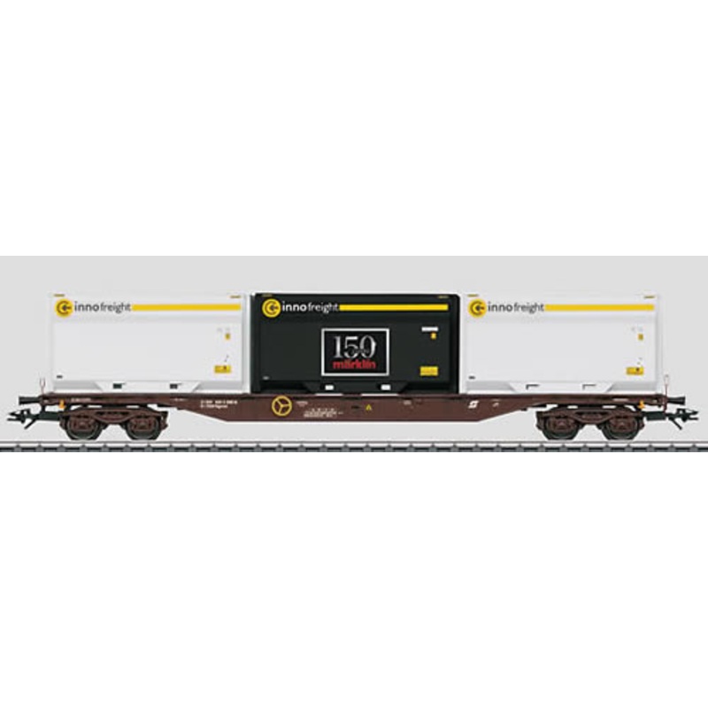 Marklin 47080 HO Scale Flat Car w/Container Loads NIB