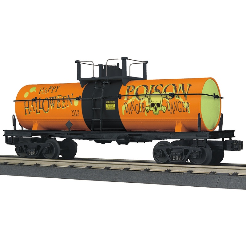 MTH 30-73519 O Gauge Halloween Smoking Tank Car #3117 NIB
