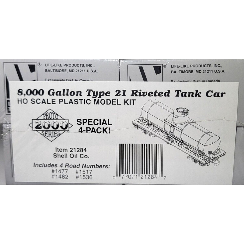Proto 2000 21284 HO Shell Oil 8,000 Gallon Type 21 Riveted Tank Car Kit