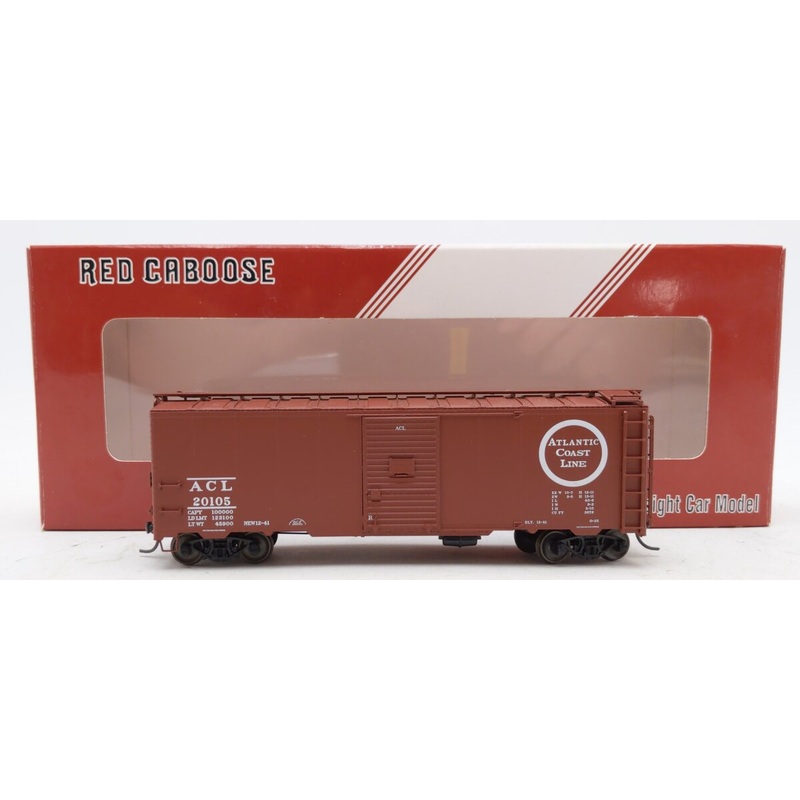 Red Caboose RR-38091-1 HO Atlantic Coast Line 1937 AAR Single Door Boxcar #20105 LN/Box