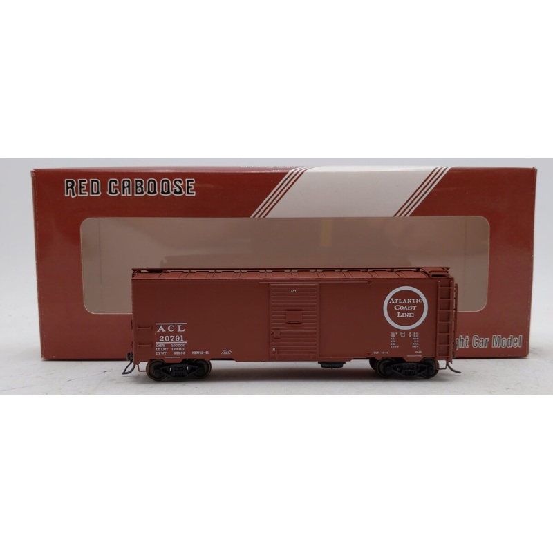 Red Caboose RR-38091-9 HO Atlantic Coast Line 1937 AAR Single Door Boxcar #20791 LN/Box