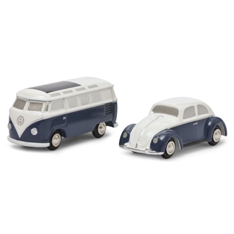 Schuco 450514600 1:64 Scale Beetle & T1 Samba Volkswagens (Set of 2) LN/Box