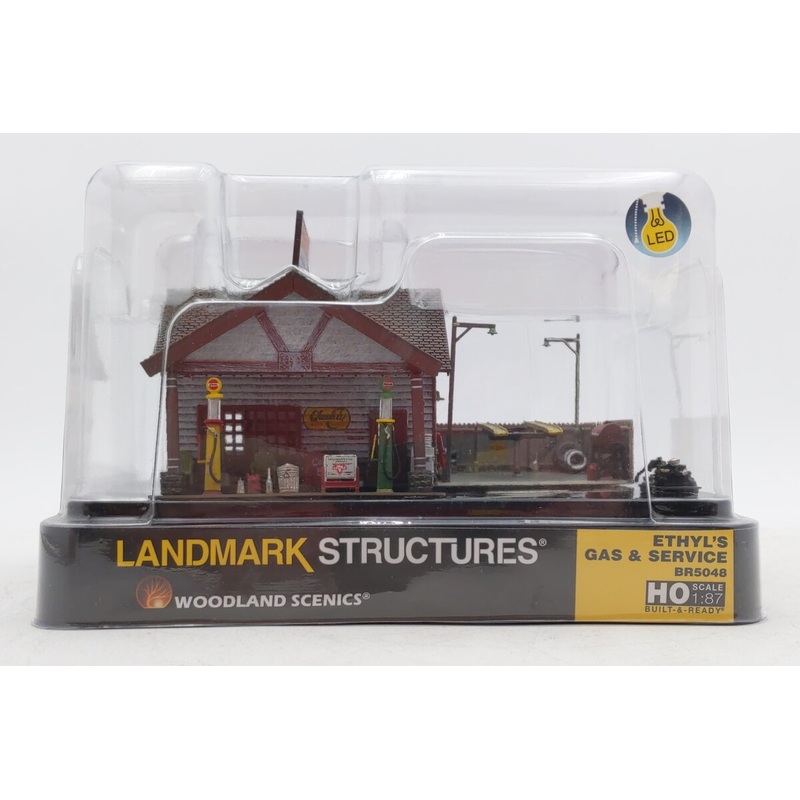 Woodland Scenics BR5048 HO Built-&-Ready Ethyl””s Gas & Service Building EX/Box