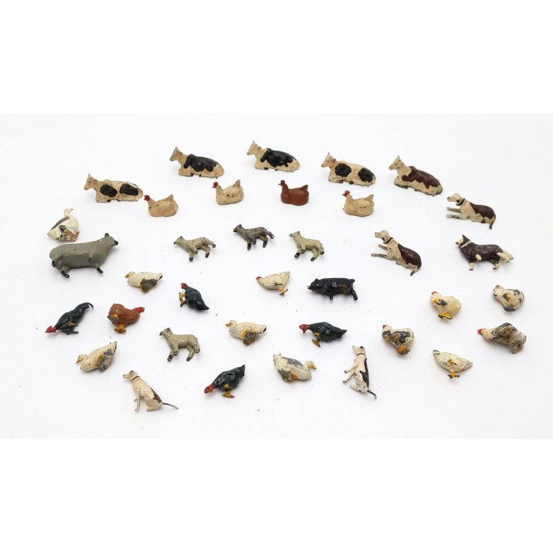Assorted Vintage Lead Farm Animal Figures [36] VG