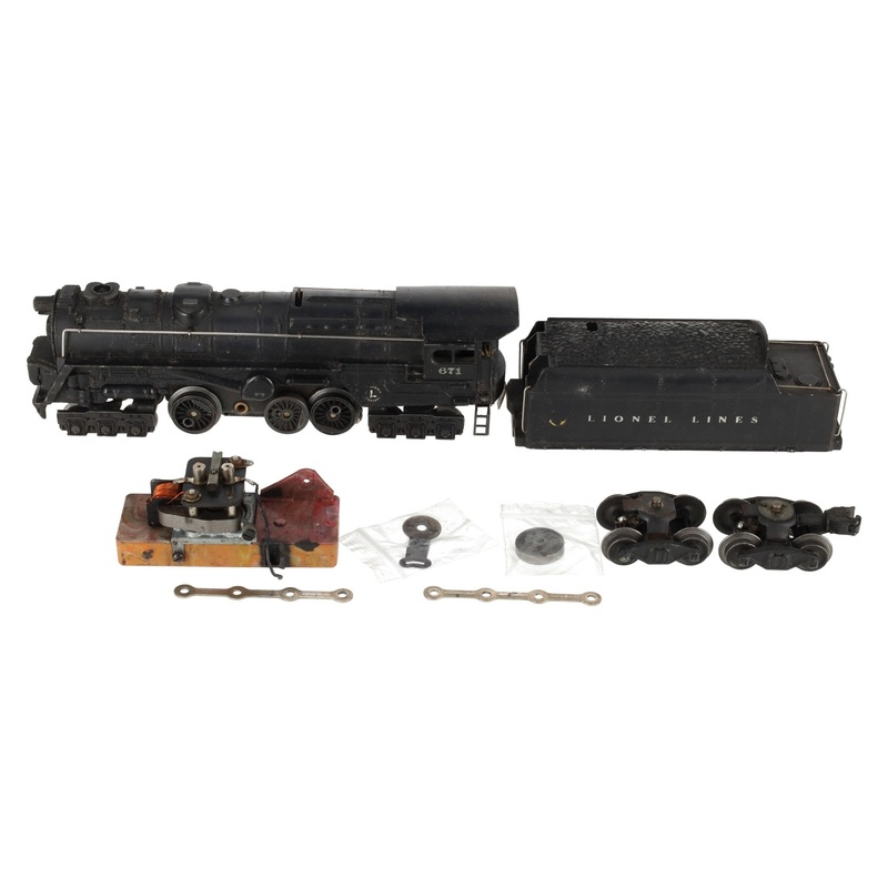 Lionel 671 Vintage O 6-8-6 Die-Cast Steam Turbine Locomotive w/671W Tender