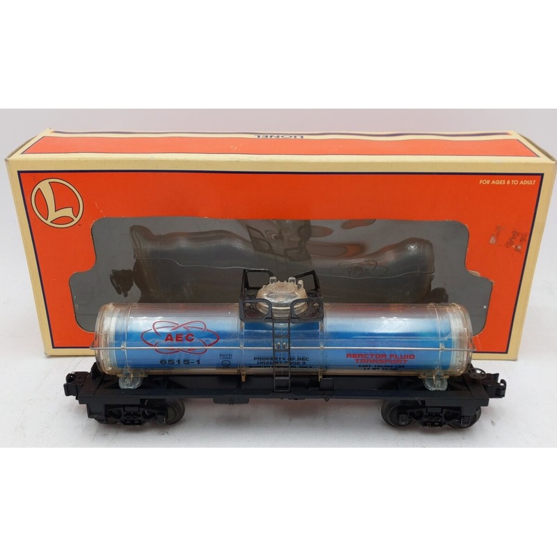 Lionel 6-16153 O Gauge AEC Reactor Fluid Tank Car (Blue) VG/Box