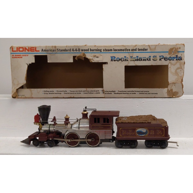 Lionel 6-8004 O Rock Island & Peoria Steam Locomotive & Tender EX/Box