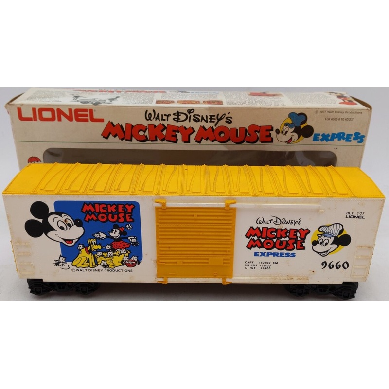 Lionel 6-9660 O Gauge Mickey Mouse Hi-Cube Boxcar VG/Box