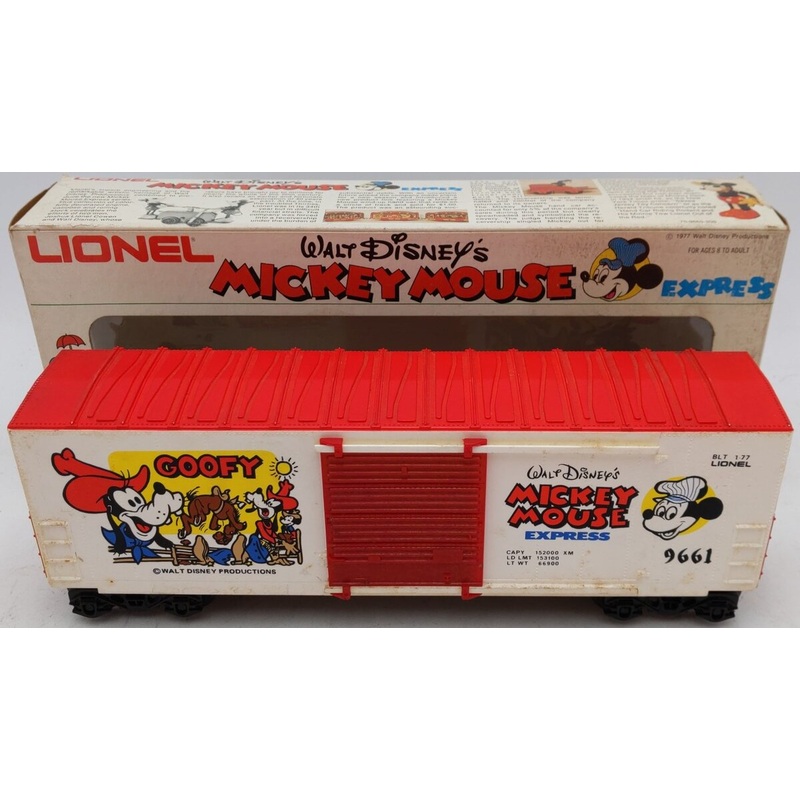 Lionel 6-9661 O Gauge Disney Goofy Hi-Cube Boxcar VG/Box