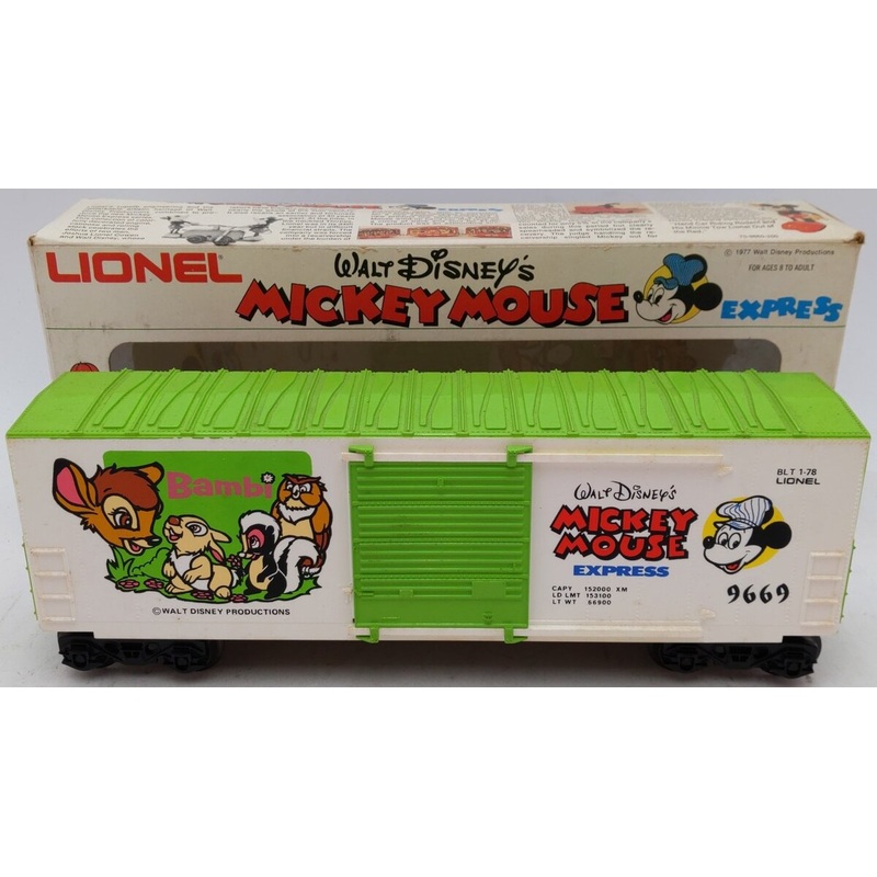 Lionel 6-9669 O Gauge Disney Bambi Hi-Cube Boxcar #9669 VG/Box