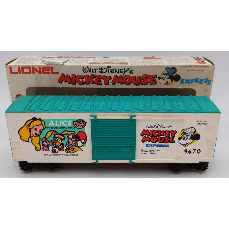 Lionel 6-9670 O Gauge Disney Alice in Wonderland Hi-Cube Boxcar #9670 VG/Box