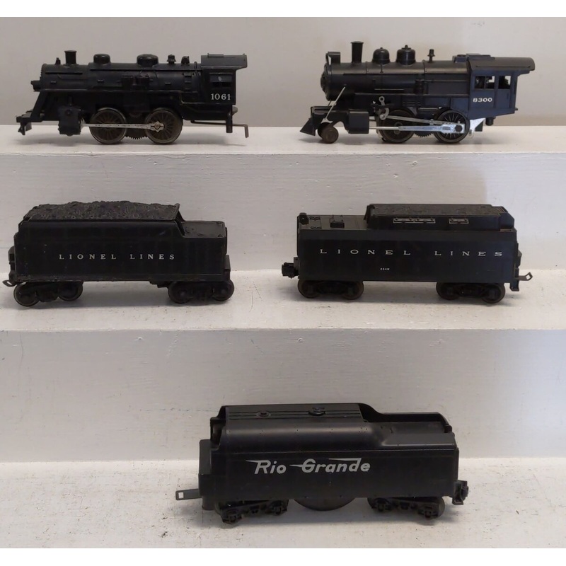 Lionel O Scale Assorted Steam Locomotives & Tenders [5] VG