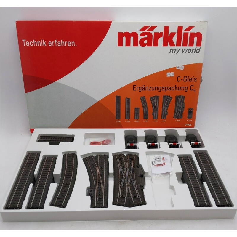 Marklin 24905 HO Gauge C Track C5 Extension Set LN/Box