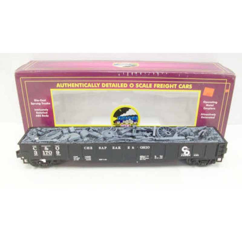 MTH 20-90015D O Gauge Chesapeake & Ohio Gondola Car w/Junk Load LN/Box