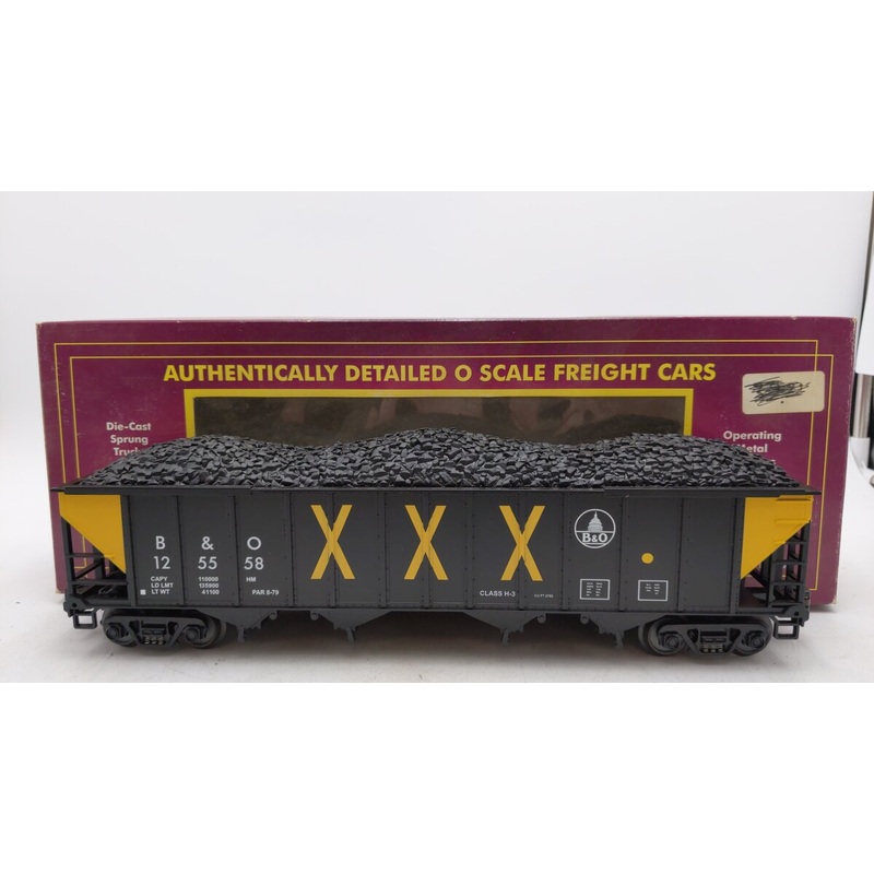 MTH 20-90026E O Gauge Baltimore & Ohio 4-Bay Hopper #125558 LN/Box