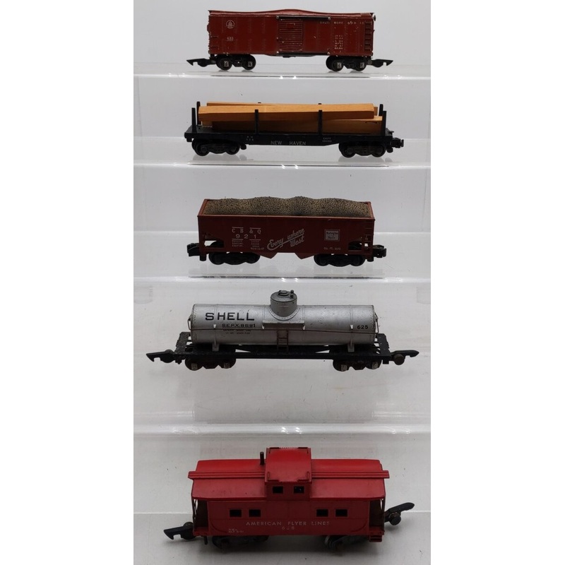 American Flyer S Assorted Vintage Freight Cars #625/#633/#638/#921/#928 [5] VG