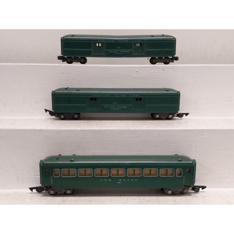 American Flyer S Gauge NH & American Flyer Lines Passenger Cars: 651 & 650 [3] VG