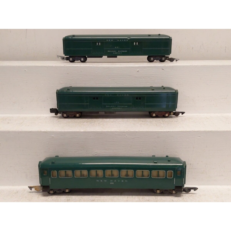 American Flyer S Gauge Vintage New Haven Passenger Cars: 650 & 651 [3] VG