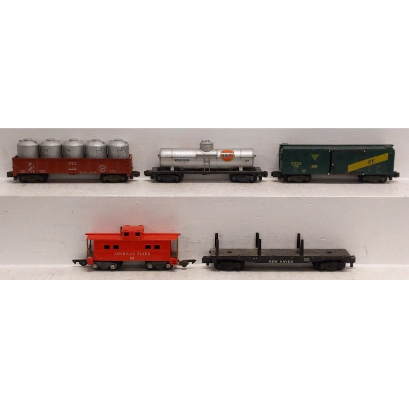 American Flyer Vintage S Assorted Freight Cars: 638, 916, 922, 925 [5] VG