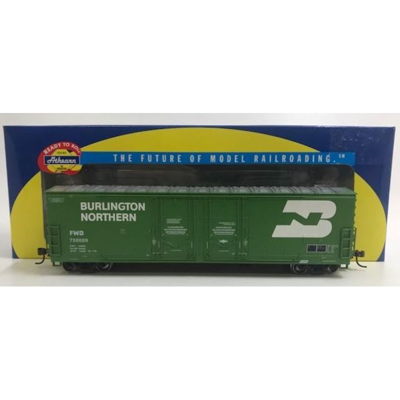 Athearn 91288 HO Scale Burlington Northern 50′ Double-Plug Door Boxcar #750009 NIB