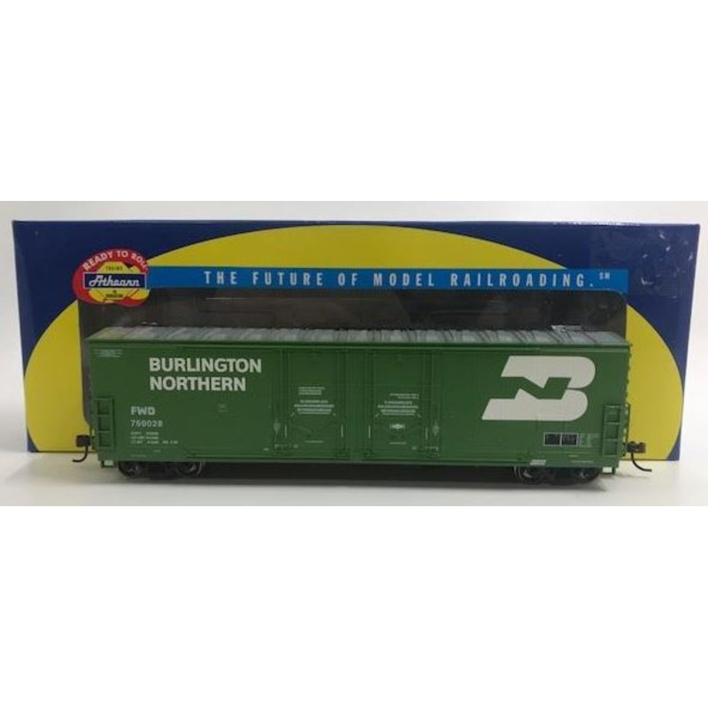 Athearn 91289 HO Scale Burlington Northern 50′ Double-Plug Door Boxcar #750028 NIB