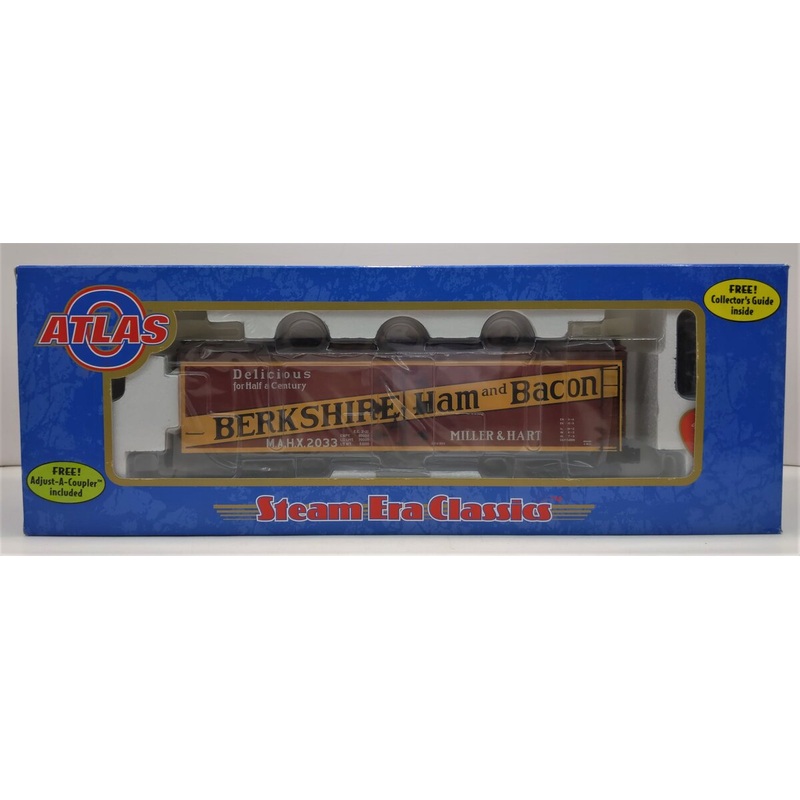 Atlas 8151-2 O Berkshire Hams 40′ Re-Built Wood Reefer Car #2033 (3-Rail) NIB
