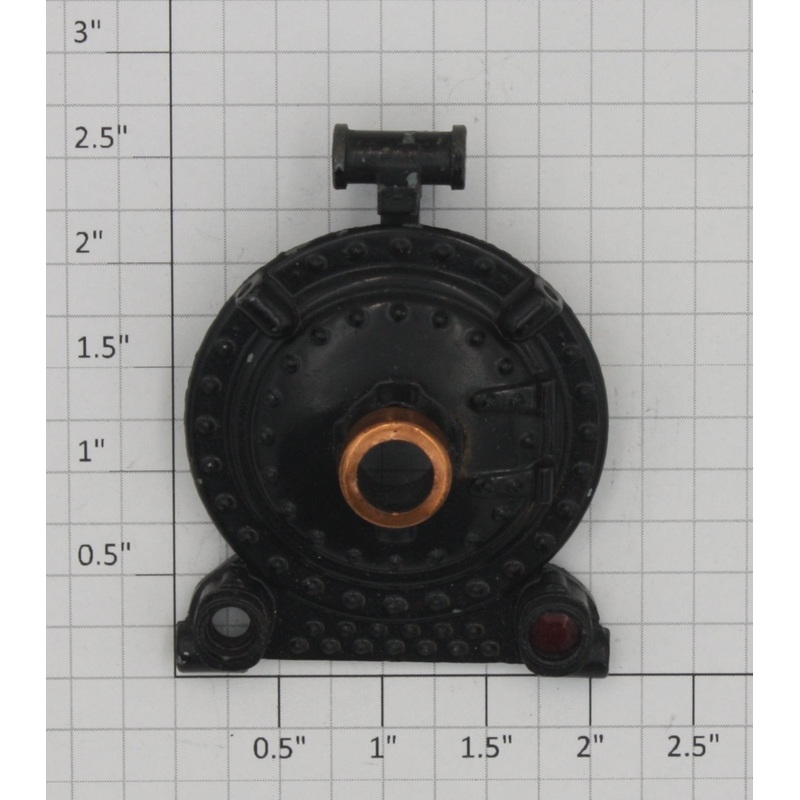 Lionel 261-2 Black Boiler Front with Flag Holders, Copper Bezel and Latch