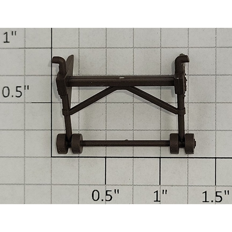 S-Helper 655-03-04 Long Brown Flat Car Landing Gear