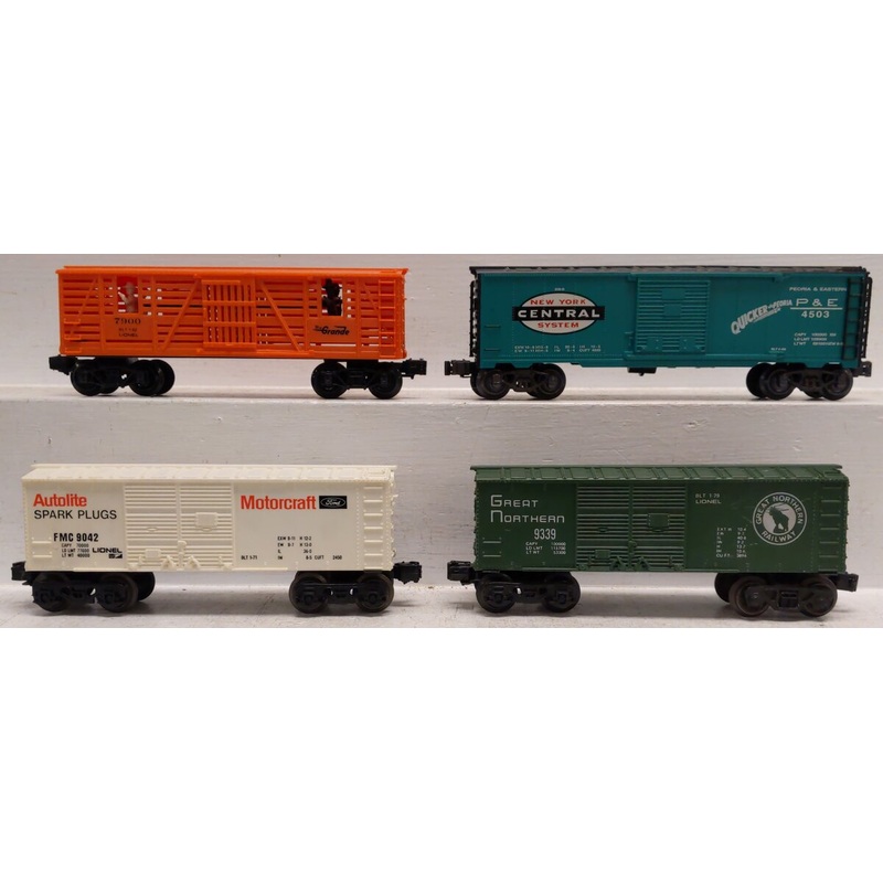 Assorted Lionel and K-Line O Freight Cars: 9042, 9339, 7900, 4503 [4] VG