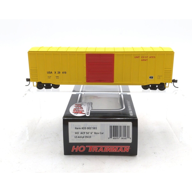 Atlas 20002581 HO Scale Trainman United States Army 50′ 6 ACF Box Car #29419 LN/Box