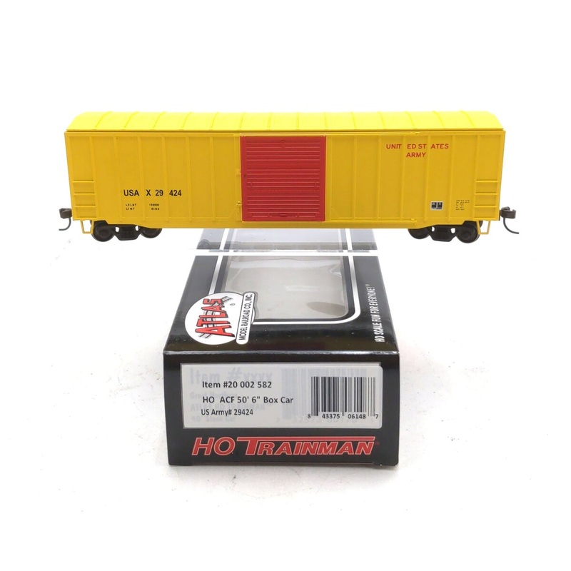 Atlas 20002582 HO Scale Trainman United States Army 50′ 6 ACF Box Car #29424 LN/Box
