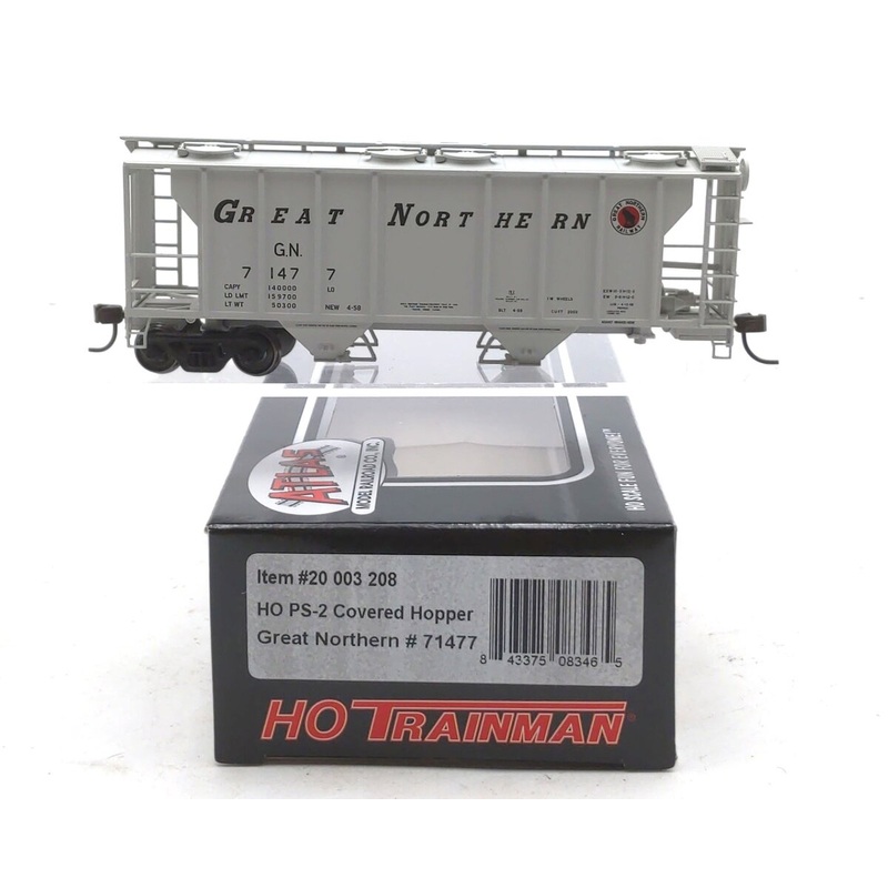Atlas 20003208 HO Great Northern PS-2 Covered Hopper Car #71477 EX/Box