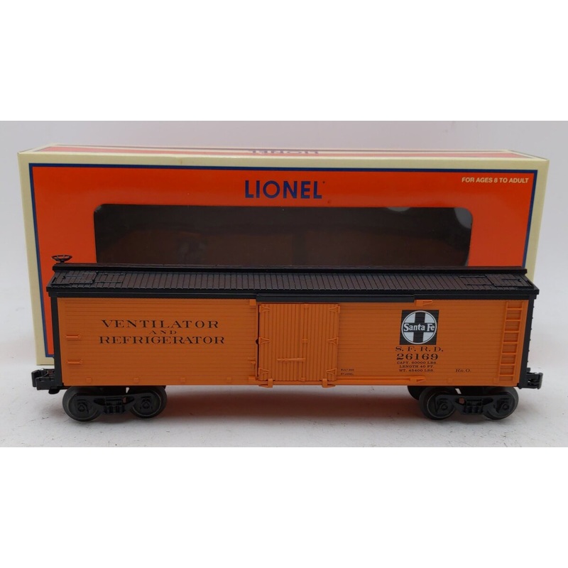 Lionel 6-26169 O Gauge Santa Fe Wood-Sided Reefer EX/Box