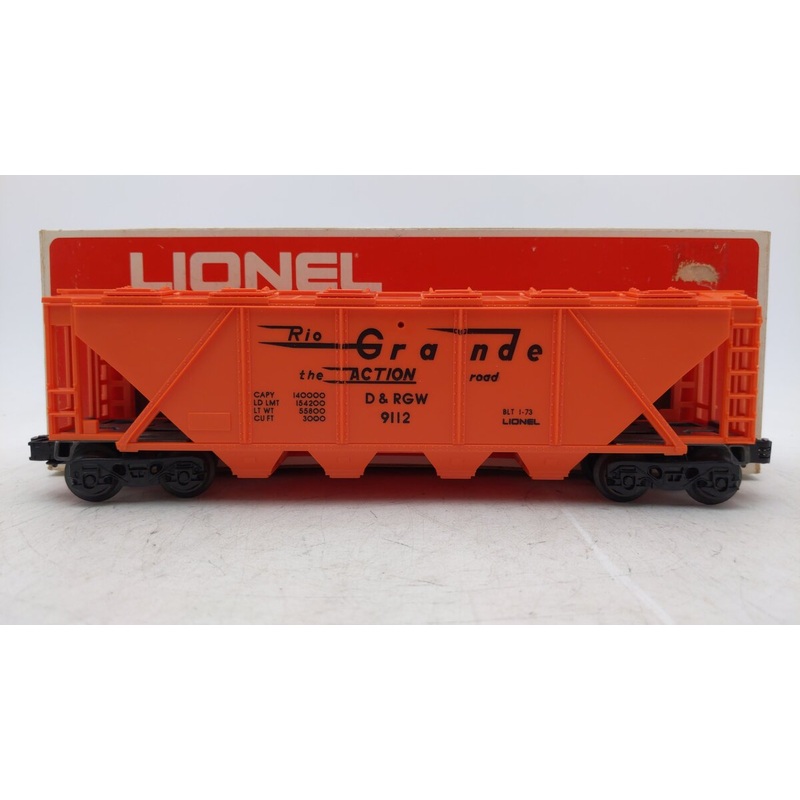 Lionel 6-9112 O Gauge Denver & Rio Grande Western Covered Long Hopper EX/Box