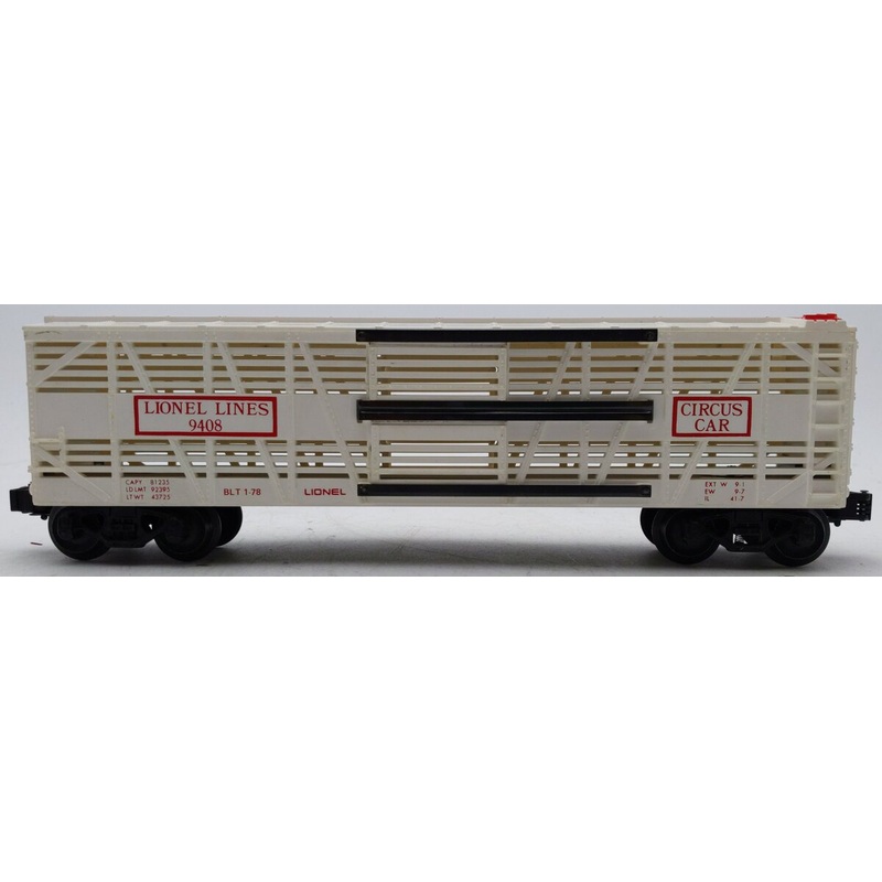 Lionel 6-9408 O Gauge Circus Stock/Animal Car #9408 VG