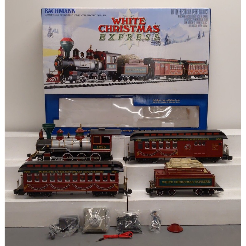 Bachmann 90076 White Christmas Express G Gauge Steam Starter Train Set/Box